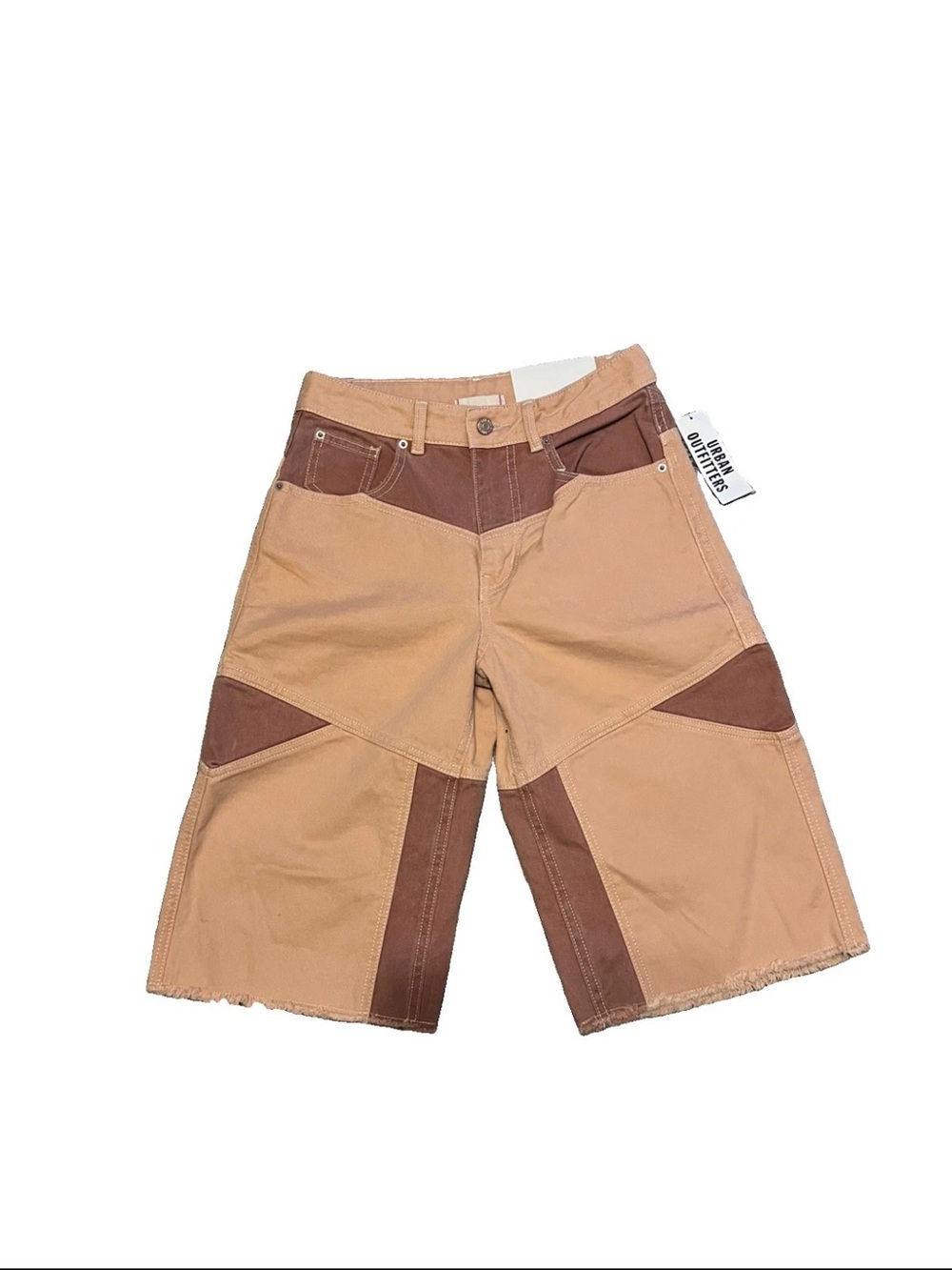 BDG Urban Outfitters Orange Brown Long Carpenter Skater Shorts Women 25 NWT - Picture 3 of 6